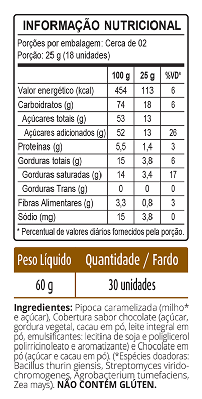 Informação Nutricional - 60g