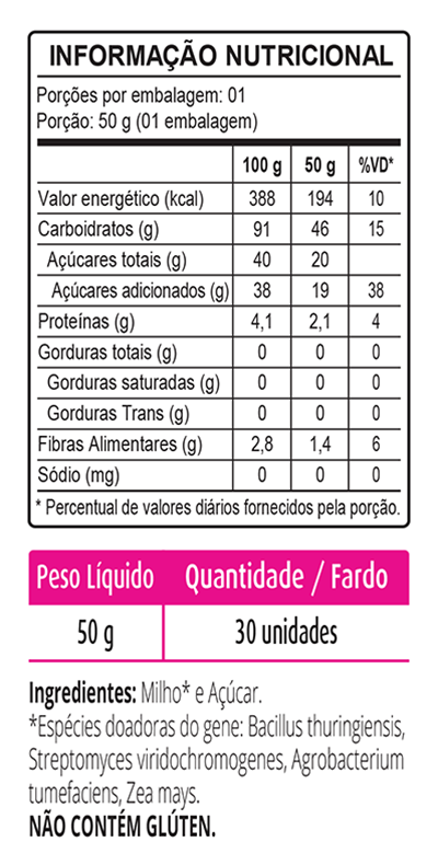 Informação Nutricional - 50g